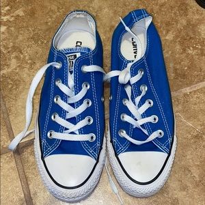 Blue converse lace ups
